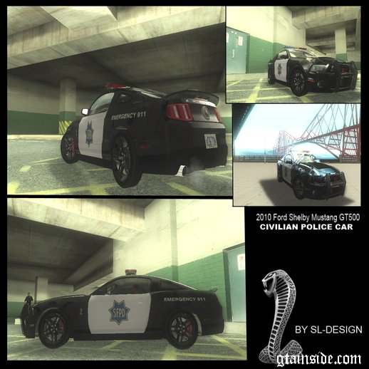 2010 Ford Shelby Mustang GT500 Civilians Cop Cars