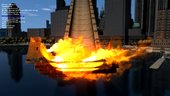 Rotterdam Tower Long Jump with flames