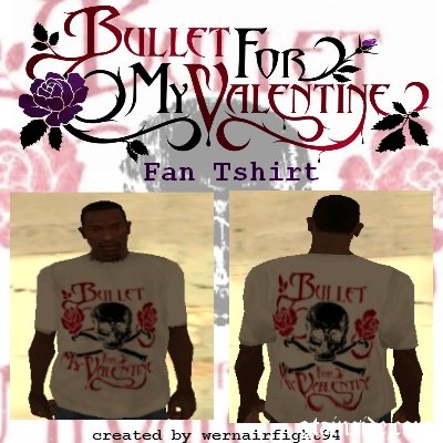  Bullet For My Valentine White Fan Tshirt