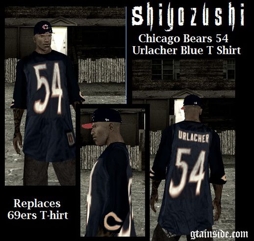 Chicago Bears 54 Urlacher Blue T-Shirt
