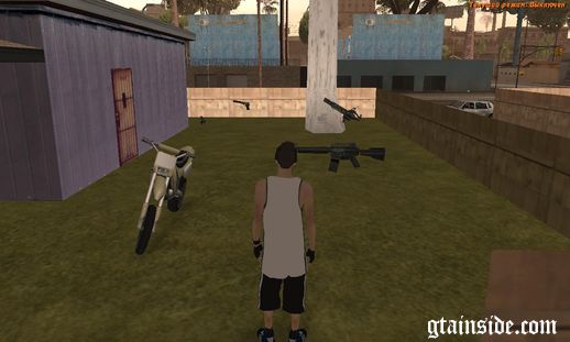 Weapon And Motorcyle In First Spawn