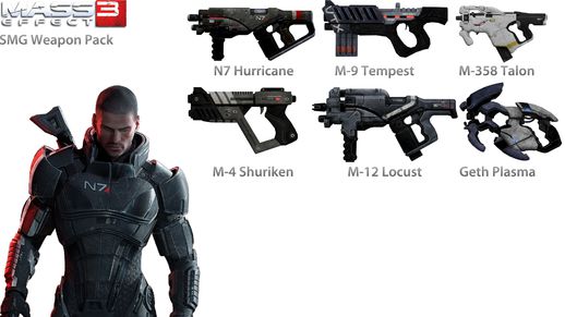 Mass Effect 3 SMG Weapon Pack