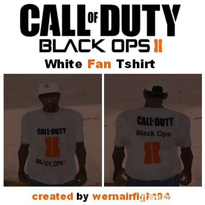 COD Black Ops II White Fan T-Shirt