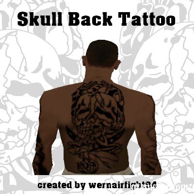 Skull Back Tattoo