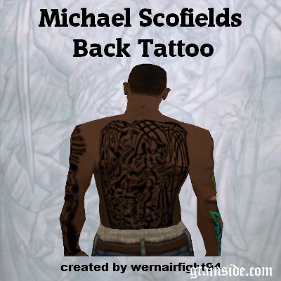 Michael Scofields Back Tattoo