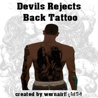 Devils Rejects Back Tattoo