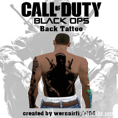 COD Black Ops Back Tattoo