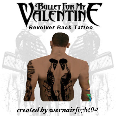 BFMV Revolver Back Tattoo 