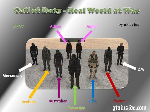 CoD Real World at War Skins Pack
