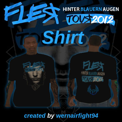 Fler Hinter blauen Augen Tour 2012 Shirt