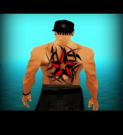 Red Star Tattoo for back