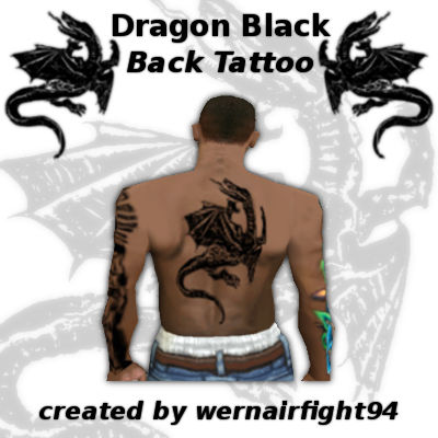 Dragon Black Back Tattoo