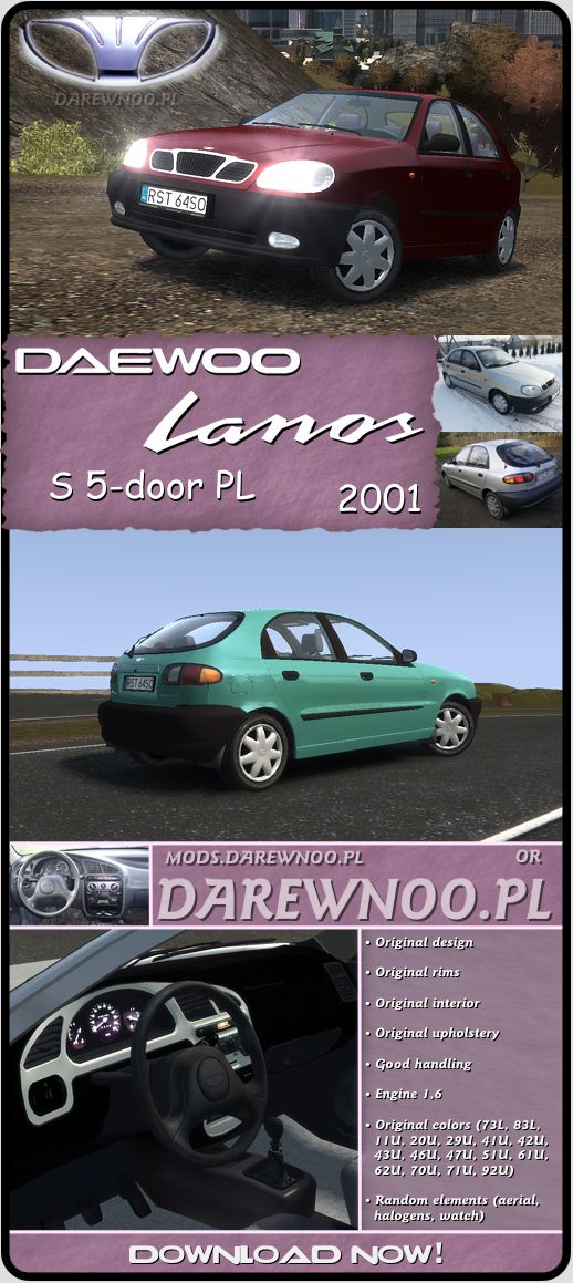 2001 Daewoo Lanos S 5-door ver. PL