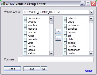  GTA IV Vehicle Group Editor v1.2
