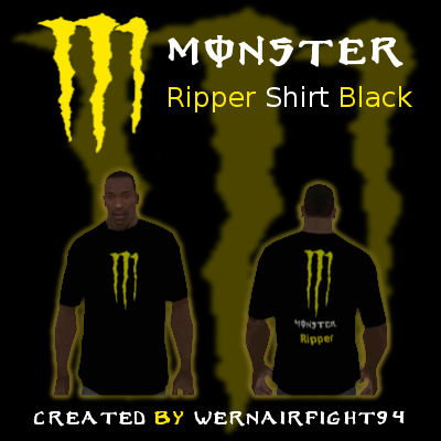 Monster Ripper Shirt Black