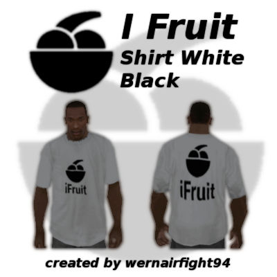 I Fruit Shirt White Black