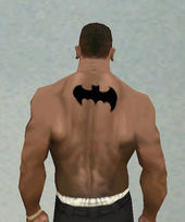 Batman Back Tattoo Black