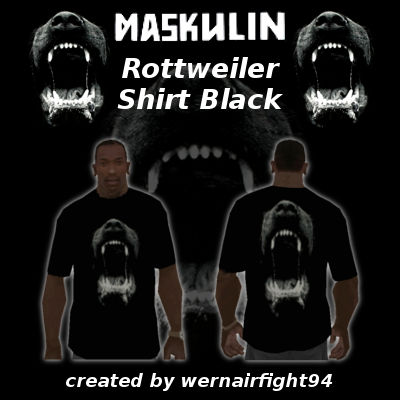 Maskulin Rottweiler Shirt Black
