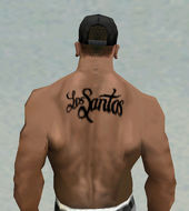 Los Santos Back Tattoo Black