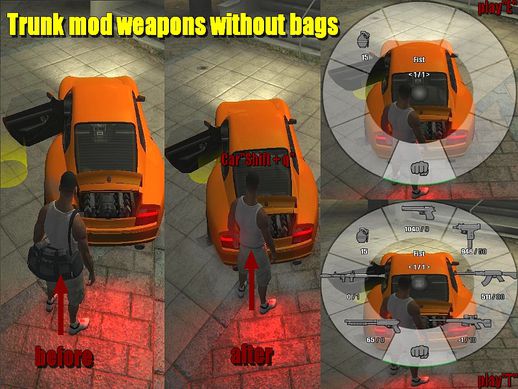 Trunk Mod Weapons without Bags