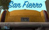GTA V Plates For San Andreas Vehicles