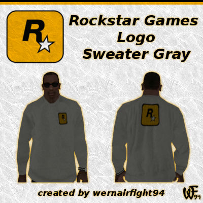 Rockstar Games Logo Sweater Gray