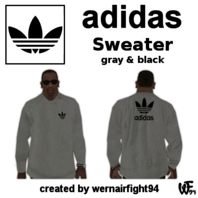Adidas Sweater Gray Black