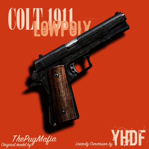Colt 1911 lowpoly