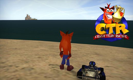 Crash Team Racing kart + Crash Bandicoot skin