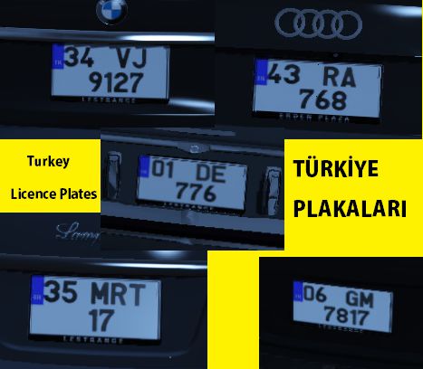 Türkiye Plakaları l Turkey Licence Plates