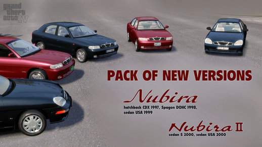 Pack of NEW versions for Daewoo Nubira I and II