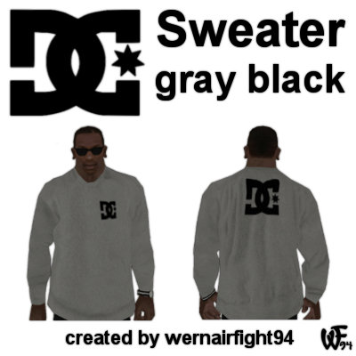 DC Sweater Gray Black