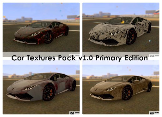 Car Textures Pack v1.0 Primary Edition