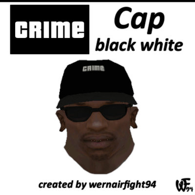 Crime Cap Black White