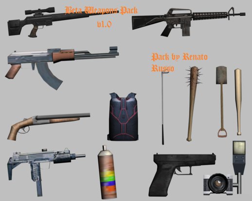 GTA:SA Weapons: Weapon packs