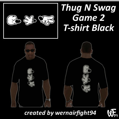 Thug N Swag Game 2 T-Shirt Black 