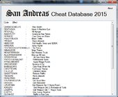 GTA SA Cheat Database 2015