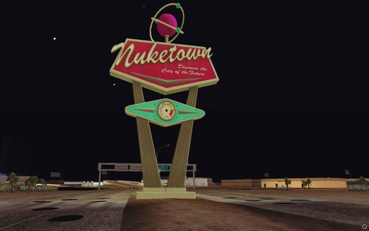 Welcome to Nuketown 2025 Sign from Black Ops 2