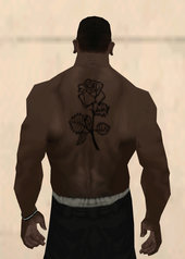 Rose Back Tattoo Black