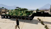 Flatbed Trailer With Army Cargo