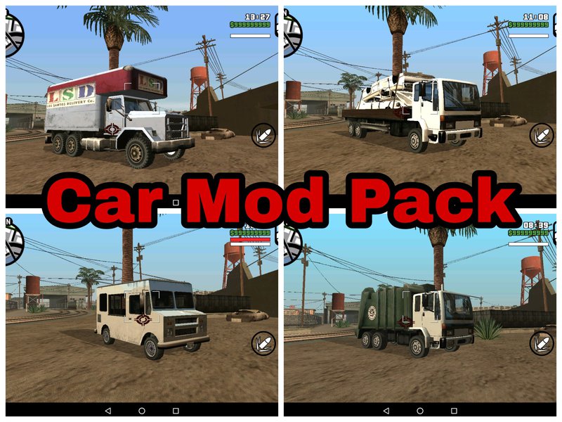 GTA San Andreas Car Mod Pack for Android DFF ONLY Mod 