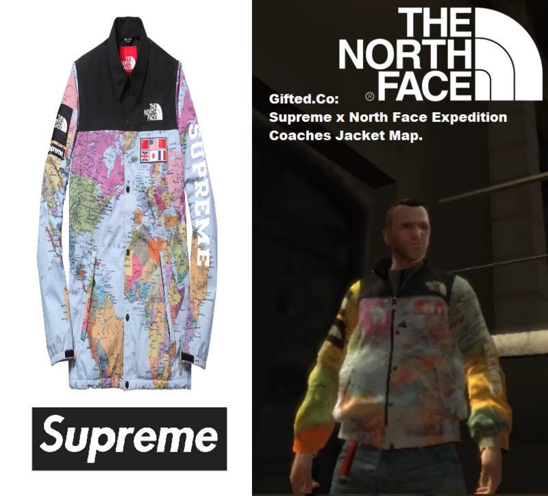 GTA 4 Supreme x North Face Expedition Coaches Jacket IV. Mod