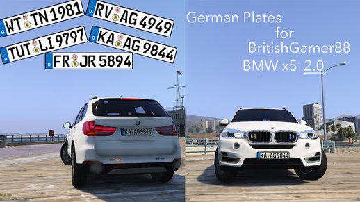 German Plates for 2016 Unmarked BMW X5 2.0
