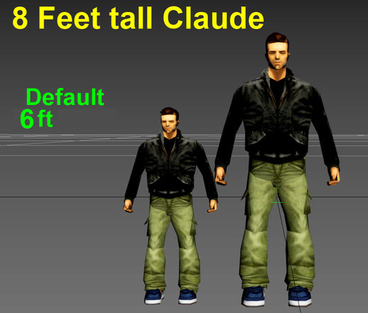 4-10 ft short/tall dwarf/gigant Claude