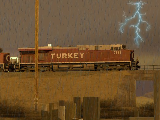 Turkish Freight Train with Reverse Cab 