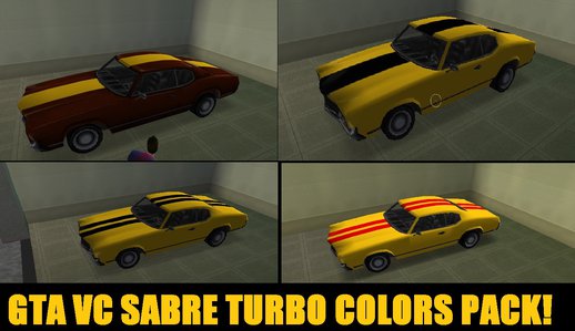 GTA VC Sabre Turbo Colors Pack