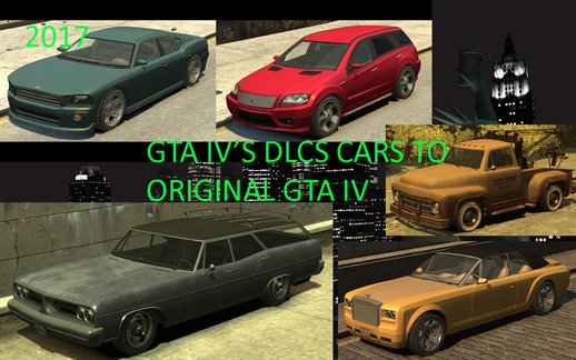 GTA IV DLCs cars to ADD