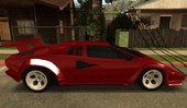 Lamborghini Countach Extra Wide Wheels + 25th's Rear Bumper
