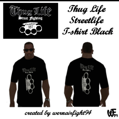 Thug Life Streetlife T-shirt Black