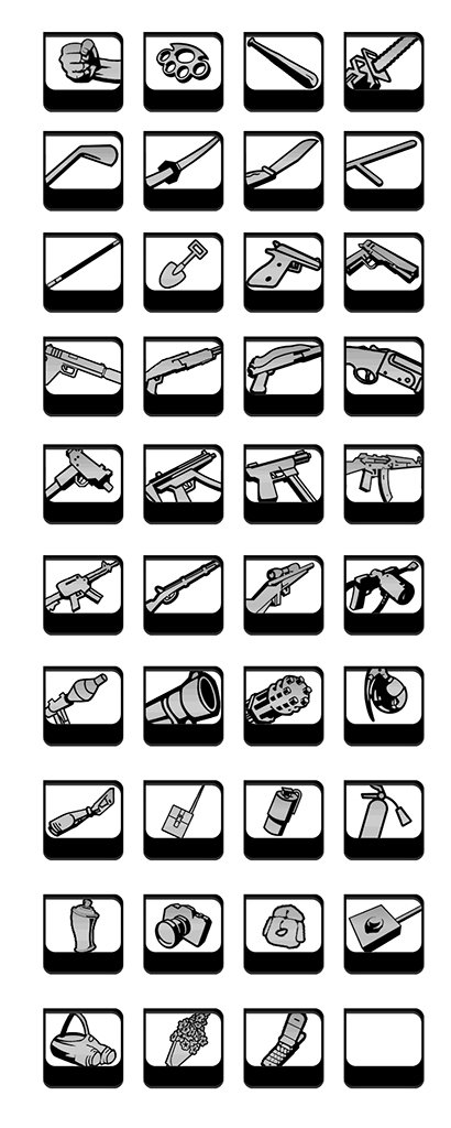 GTAIII/LCS Mobile Style Weapon Icon Pack v1 for SA